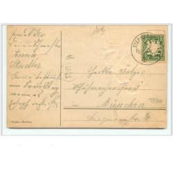 n°3330 - Carte Gaufree - Angelots cueillant des myosotis