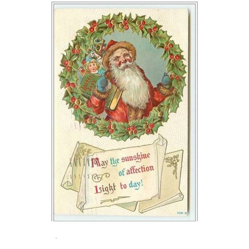 n°3335 - Carte Gaufree - Santa Claus - May the sunshine