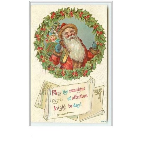 n°3335 - Carte Gaufree - Santa Claus - May the sunshine