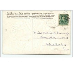 n°3338 - Carte Gaufree - A Merry Christmas - Tete d'ange - cloche