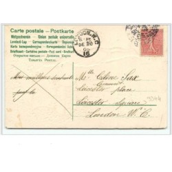 n°3344 - Carte Gaufree - Bonne Annee - Angelot mettant une lettre dans la boite aux lettres