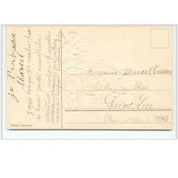 n°3345 - Carte Gaufree - Bonne Annee - Angelot dans une voiture