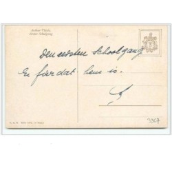 n°3367 - Arthur Thiele - Série 1672 - Erster Schulgang - teckel caniche...habillés