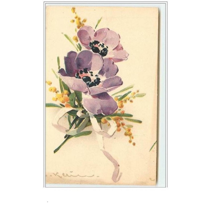 n°3377 - Catharina Klein - Anémones et mimosa