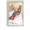 n°3424 - Frohliche Weihnachten - Jeunes hollandais faisant de la luge