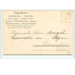 n°344 - Carte Gaufrée - Joyeuses Pâques - Fillettes devant des oeufs