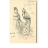 n°3440 - MM Vienne - Femme avec un bonhomme de neige avec un sceau sur la tête