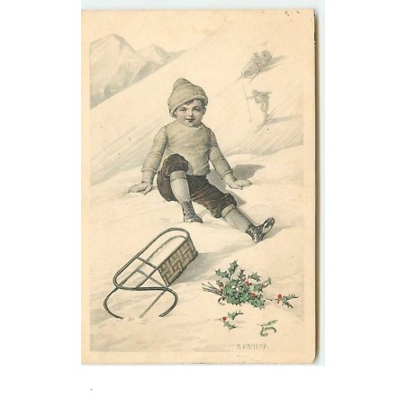 n°3443 - R. Kratky - Enfant tombe de sa luge