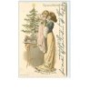 n°10142 - Carte Fantaisie - Fröhliche Weihnachten - Femme et enfant