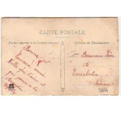 n°3454 - Carte Brodee - Bonne Année - Panier de fleurs