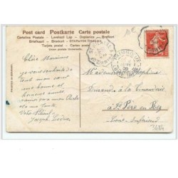 n°3484 - Carte Gaufree - Bonne Annee - Angelot avec une guirlande de fleurs
