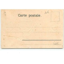 n°3495 - Carte Gaufree - Femme avec un chapeau et une canne