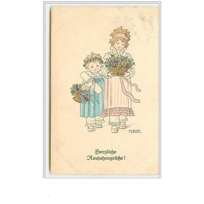 n°352 - Pauli Ebner - MM Vienne n°1129 - Herzliche Neujahrsgrüsse