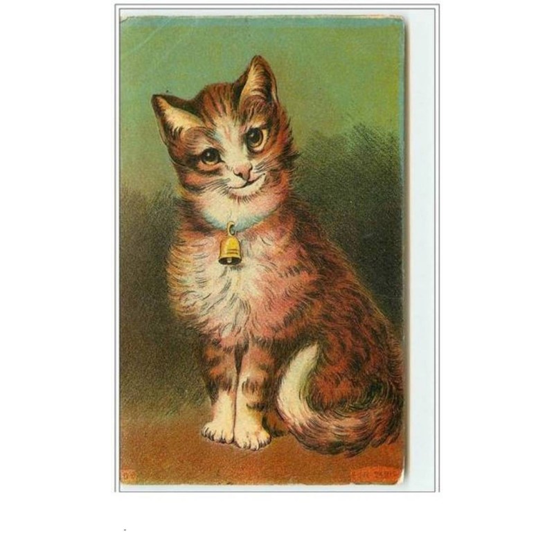 n°3550 - Portrait d'un chat roux avec une clochette