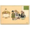 n°3558 - Pauli Ebner - MM Vienne 777 - Fillettes regardant une table avec des victuailles