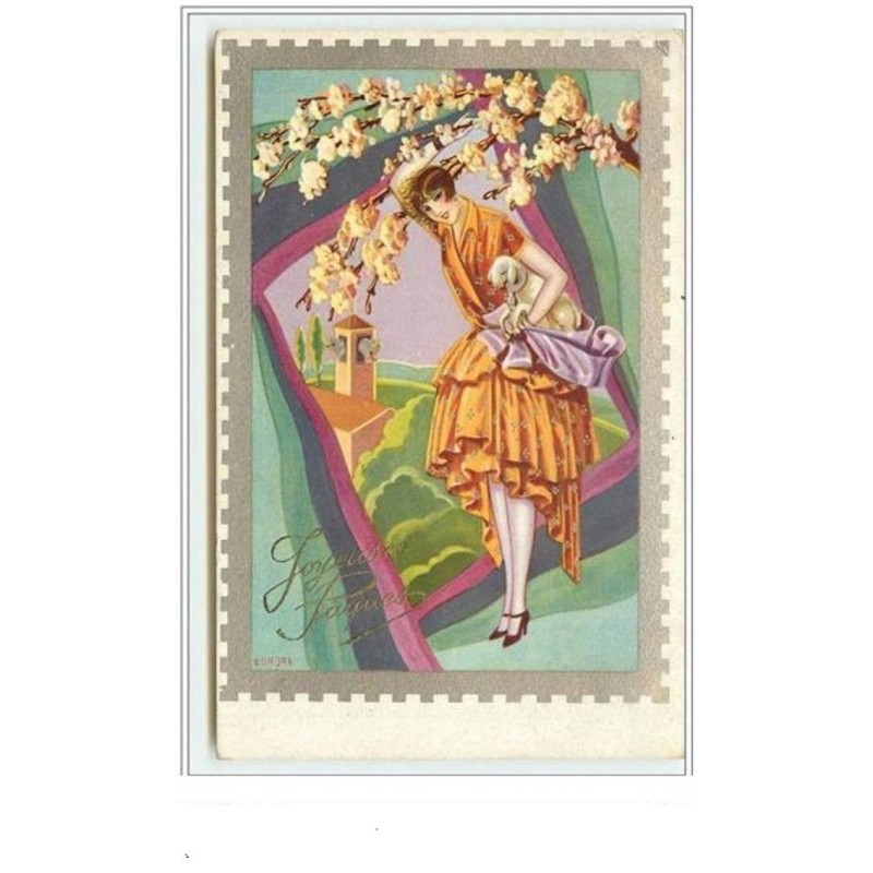 n°3603 - Bonora - Joyeuses Paques - Art Déco