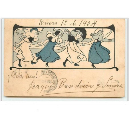 n°3614 - Style Parkinson - Farandole de fillettes