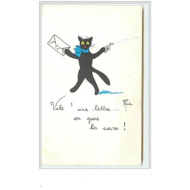 n°3650 - René - Chat Noir - Vite ! une lettre ... ou gare la casse!