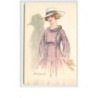 n°3651 - Mauzan - 202-2 - Femme en rose chapeau blanc