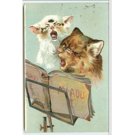 n°3780 - Chats chantant - Pub Chocolat J. Lallier Paris