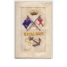 n°3806 - Carte Brodée - Royal Navy - Drapeaux - Ancre
