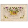 n°3808 - Carte Brodée - Carte avec pochette - Drapeaux