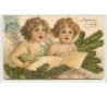 n°3836 - Carte Gaufrée - Joyeux Noël - Deux Angelots chantant