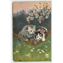 n°3876 - Chats dans un hamac