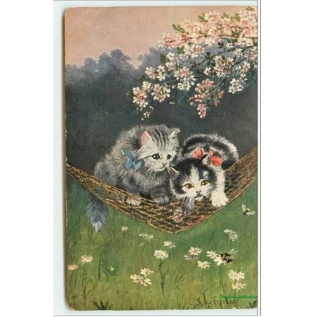 n°3876 - Chats dans un hamac