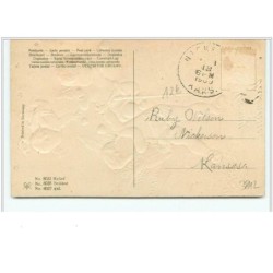 n°3892 - Carte Gaufrée - To my Valentine - Bataille de coeurs entre angelots