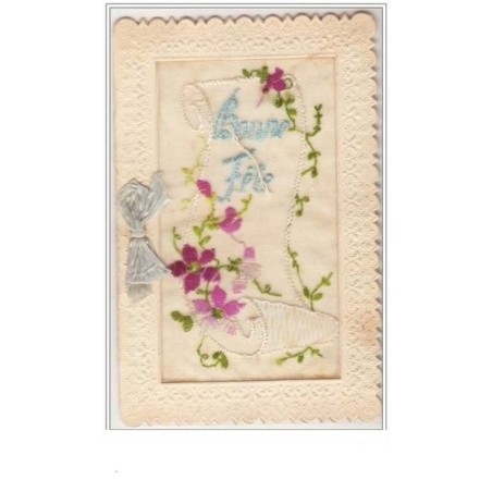 n°390 - Carte Brodée - Bonne Fête - livret