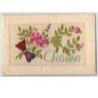 n°394 - Carte Brodée - Christmas