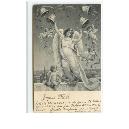 n°3947 - Joyeux Noël - Ange et angelots - cloche