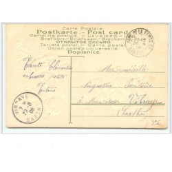 n°396 - Carte Gaufrée - Angelots avec des pièces d'or
