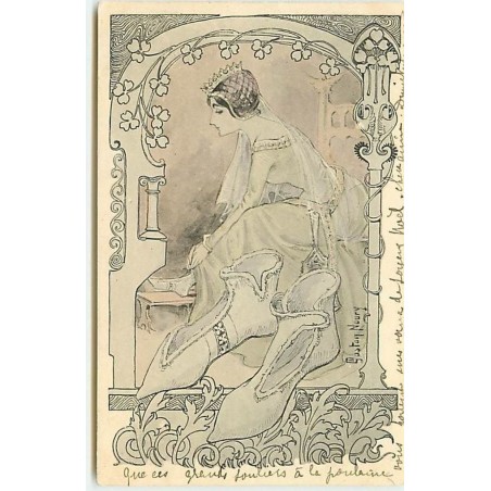 n°3963 - Gaston Noury - Femme avec soulier n°1