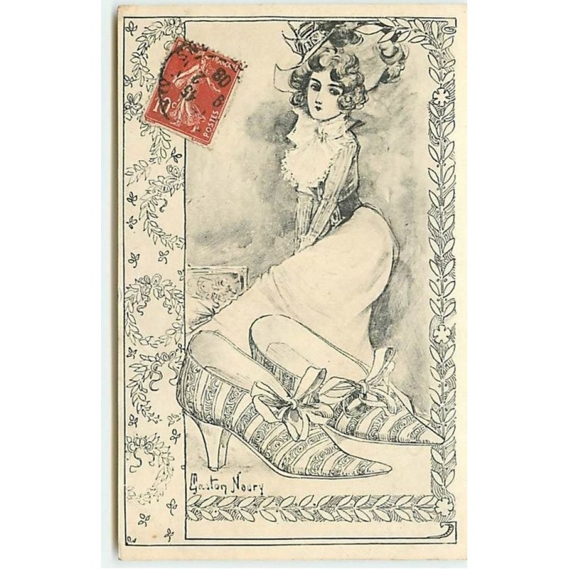 n°3964 - Gaston Noury - Femme avec soulier n°2