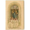 n°3989 - Carte Gaufrée - With best Easter Wishes - Anges et cloches