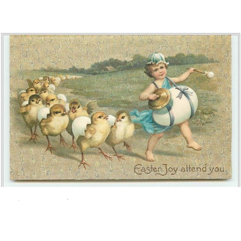 n°3991 - Carte Gaufrée - Easter Joy attend you