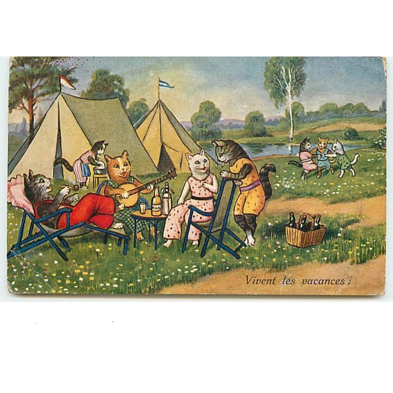 n°4044 - Chats humanisés - Vivent les vacances !