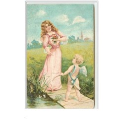 n°4078 - Femme et ange sur...