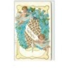 n°4123 - Carte Gaufrée - Godt Nytt Ar - Deux Angelots