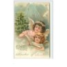 n°4133 - Carte légèrement Gaufrée - God Jul - Deux anges lisant un livre