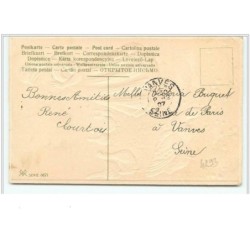 n°4293 - Carte Gaufrée - Jeune hollandaise et oies mangeant des cerises