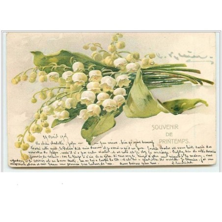 n°4327 - Catharina Klein - Carte Gaufrée - Souvenir de Printemps - Muguet