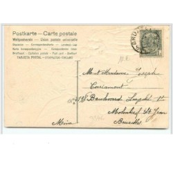 n°4346 - Carte Gaufrée - Heureux Noël - Ange sur une biche, enfants