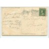 n°4349 - Carte Gaufrée - A Mery Christmas - Père Noël dans un médaillon sur fond doré