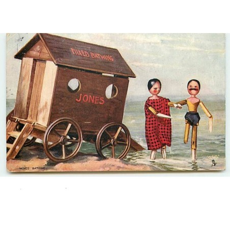 n°4400 - Oilette - Raphael Tuck - Is it Cold - Baigneur, Baigneuse - Marionnettes