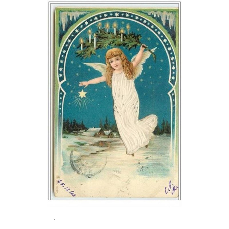 n°490 - Ange avec robe en tissu blanc