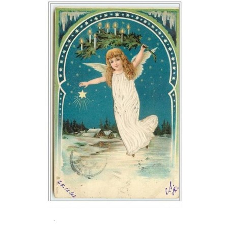 n°490 - Ange avec robe en tissu blanc