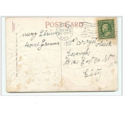 n°121 - Carte Gaufrée - A Merry Christmas - Père Noël